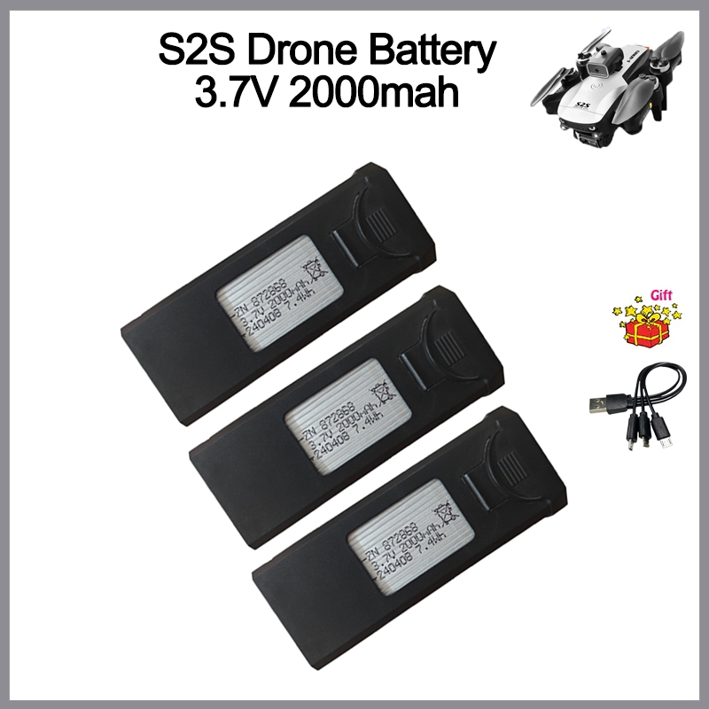 Bateria drone s2s 3.7v 2000mah - Eachine Drone E58 avaliação e preço